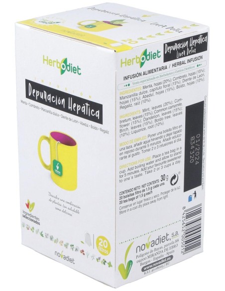 Herbodiet Depuracion Hepatica 20 Bolsitas Filtro  1_5G