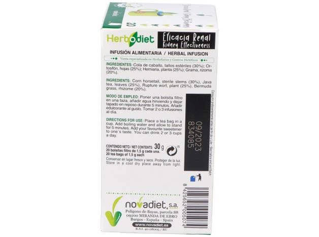Herbodiet Herbodiet Eficacia Renal 20 Bolsitas...