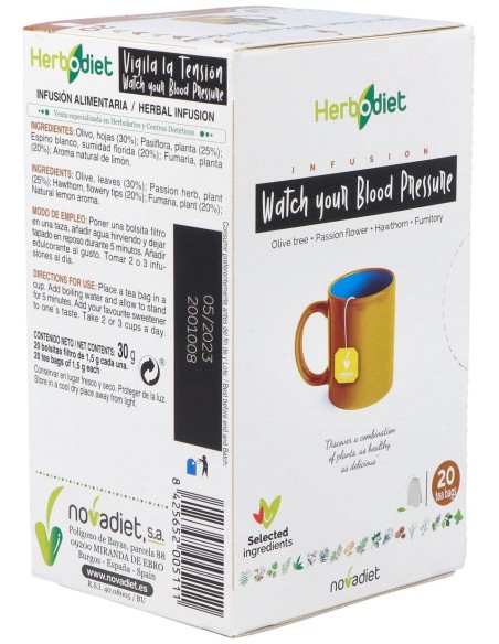Herbodiet Inf. Vigila Tu Tension 20Filtros