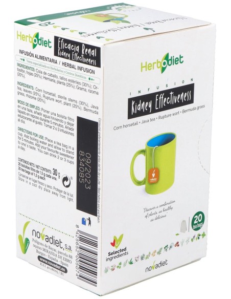 Herbodiet Herbodiet Eficacia Renal 20 Bolsitas Filtro