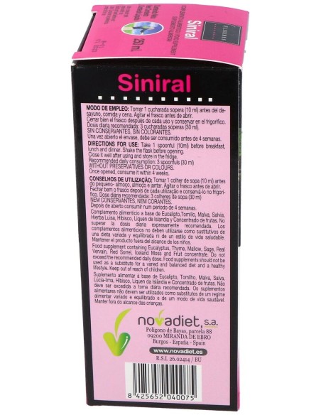 Novadiet Siniral Elixir 250Ml