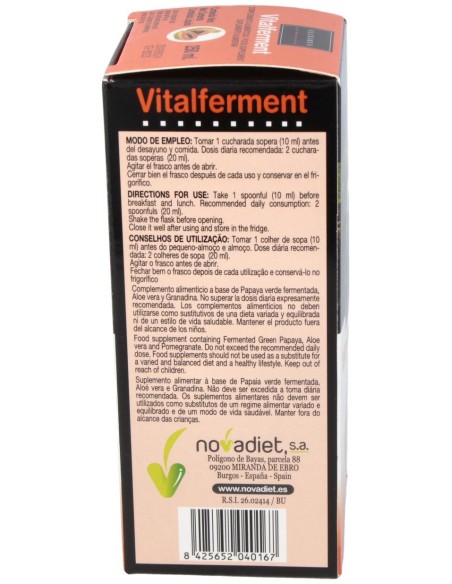 Vitalferment (Papaya Fermentada) 250Ml.