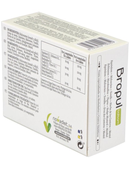Novadiet Bropul Balsamicos 60 Comprimidos Masticables