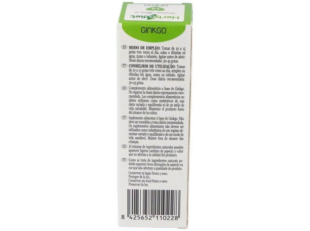 Herbodiet Ginkgo 14 Extractos Fluidos 50 Ml