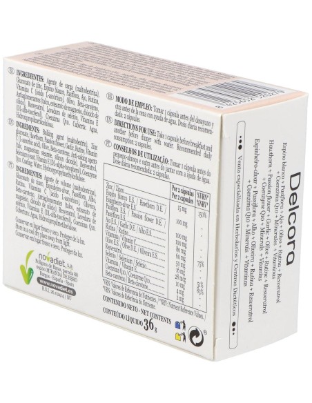 Novadiet Delcora 60 Cápsulas