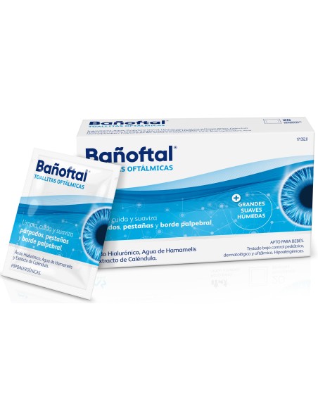 BAÑOFTAL TOALLITA OCULAR ESTERIL 20 TOALLITAS