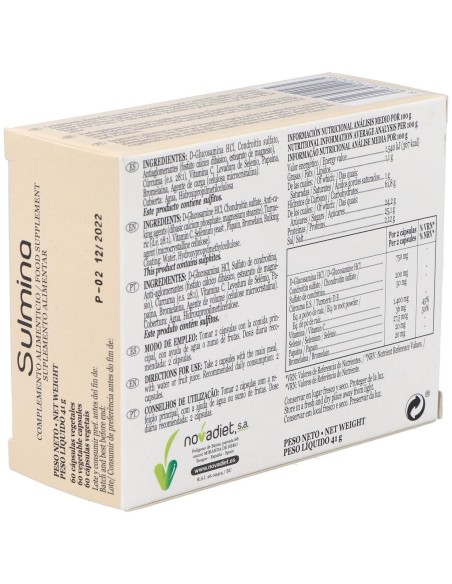 Novadiet Sulmina 60 Cápsulas