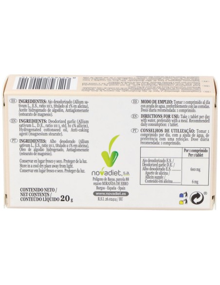 Nova Diet Allium Nova 30 Comprimidos