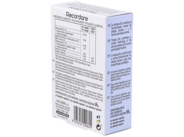 Novadiet Recordare 30 Cápsulas