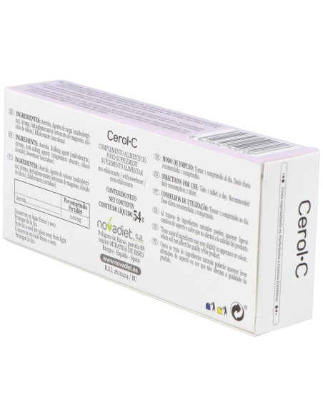 Novadiet Cerol-C (Vitamina-C) 30 Comprimidos Masticables