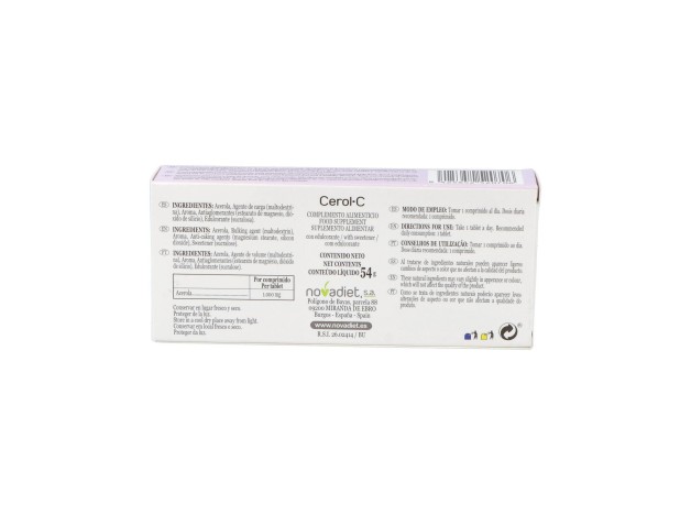 Novadiet Cerol-C (Vitamina-C) 30 Comprimidos...