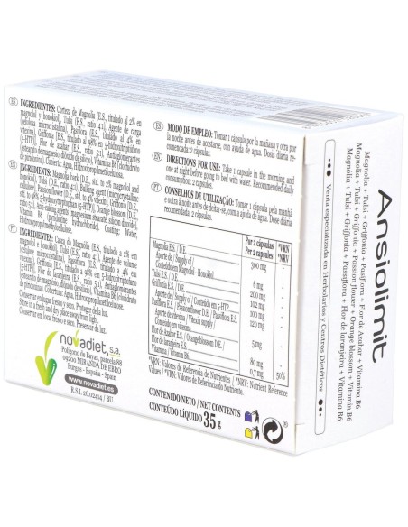 Novadiet Ansiolimit 60Caps