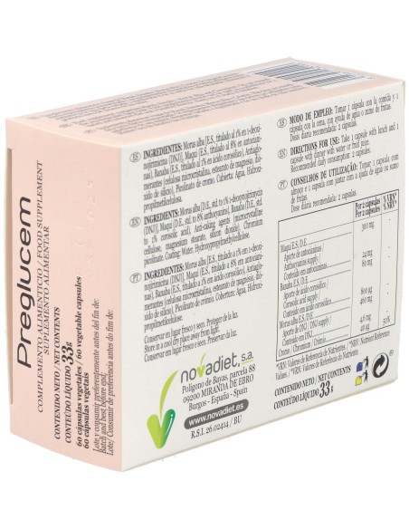 Novadiet Preglucem 60 Cápsulas