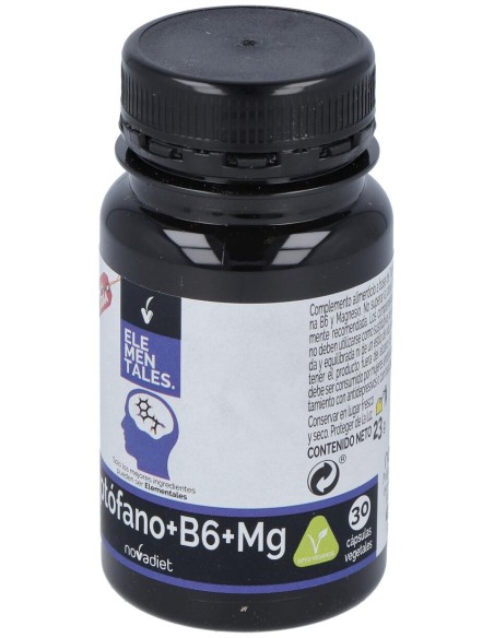 Novadiet Triptofano+Vit B6+Mg 30 Cápsulas Vegetales