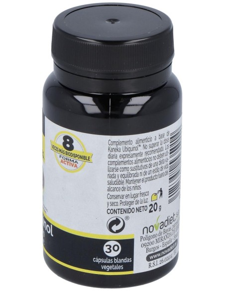 Novadiet Ubiquinol 100 Mg 30 Cápsulas Vegetales