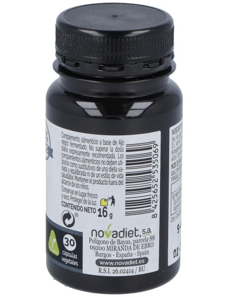 Novadiet Ajo Negro Fermentado 30 Cápsulas Vegetales