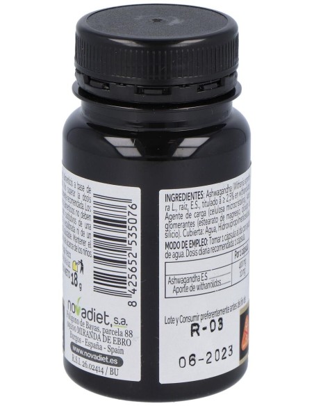Novadiet Ashwagandha 30 Cápsulas Vegetales