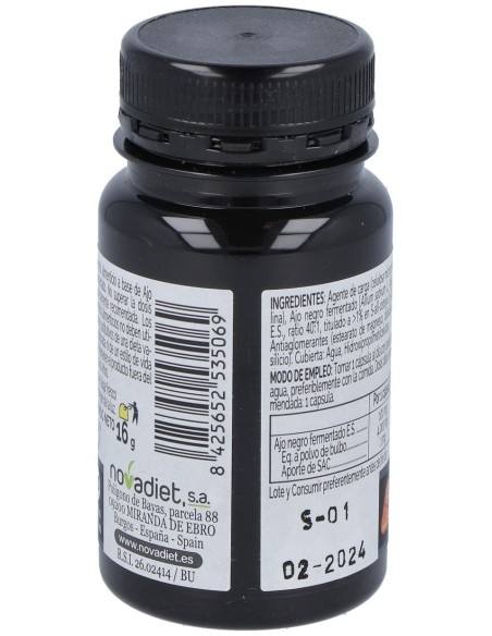 Novadiet Ajo Negro Fermentado 30 Cápsulas Vegetales