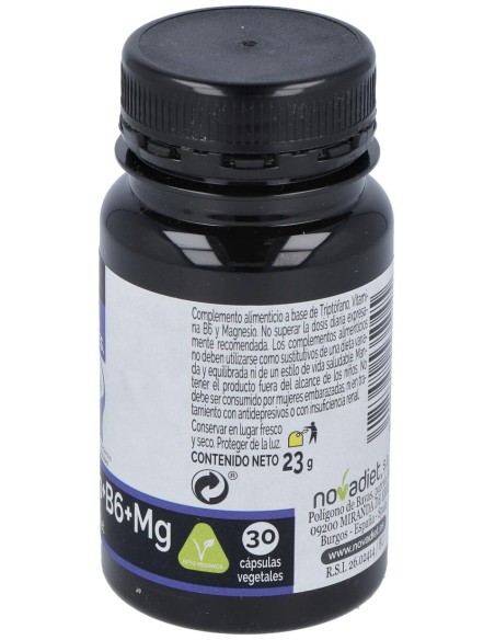 Novadiet Triptofano+Vit B6+Mg 30 Cápsulas Vegetales