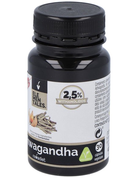 Novadiet Ashwagandha 30 Cápsulas Vegetales