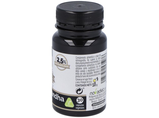 Novadiet Ashwagandha 30 Cápsulas Vegetales