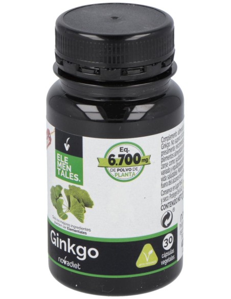Novadiet Ginkgo 30 Cápsulas Vegetales