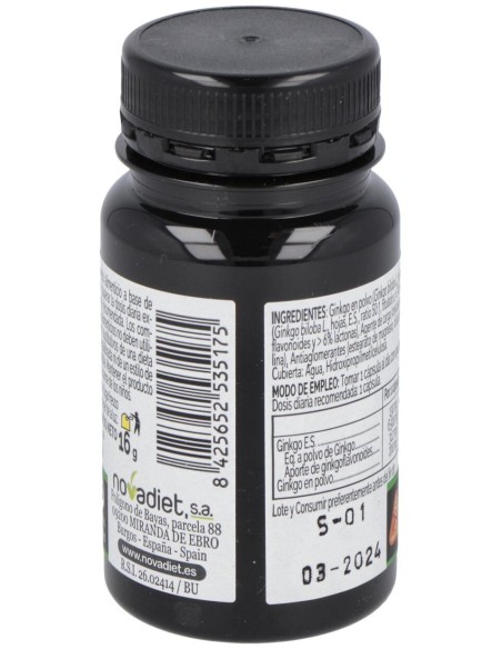 Novadiet Ginkgo 30 Cápsulas Vegetales