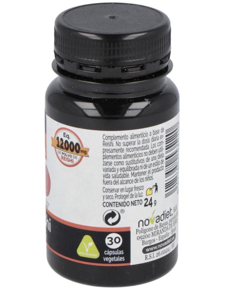 Novadiet Reishi 30 Cápsulas Vegetales