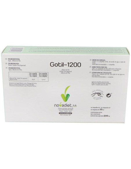 Novadiet Gotil/1200 (Albura De Tilo) 20 Ampollas