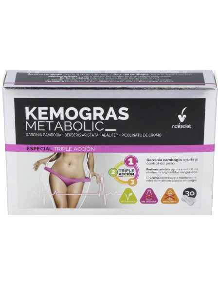 Novadiet Kemogras Metabolic 30 Cápsulas Vegetales