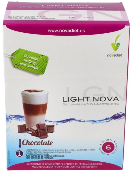 Light Nova Sustitutivo De Una Comida Control Peso Sabor Chocolat