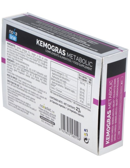 Novadiet Kemogras Metabolic 30 Cápsulas Vegetales