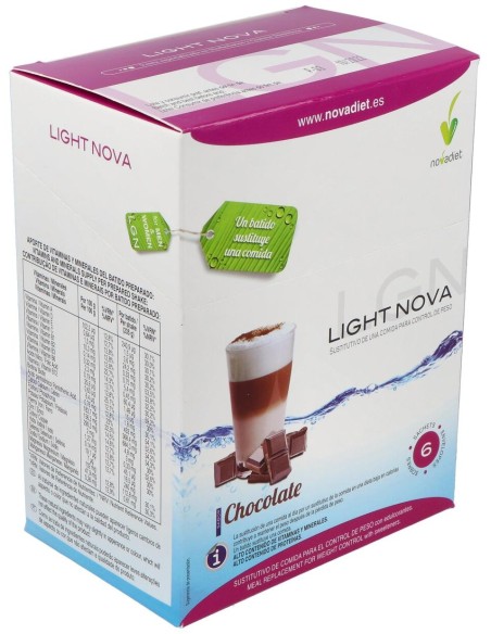 Light Nova Sustitutivo De Una Comida Control Peso Sabor Chocolat
