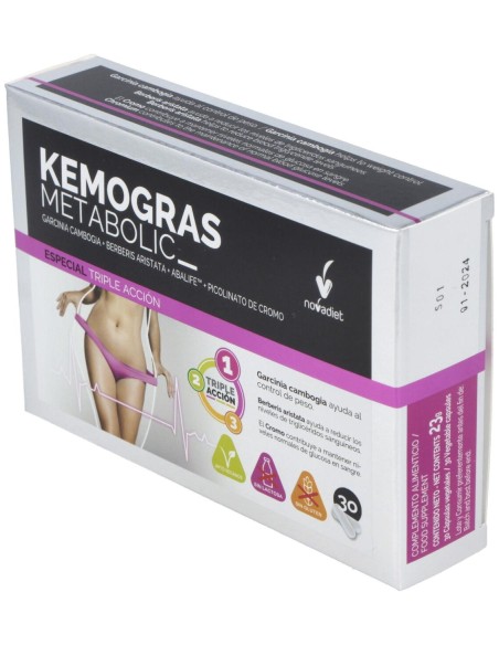 Novadiet Kemogras Metabolic 30 Cápsulas Vegetales