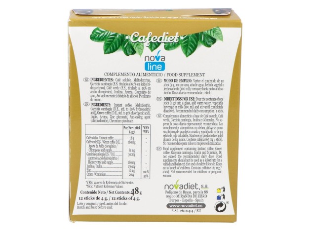 Novadiet Cafediet 12 Sticks