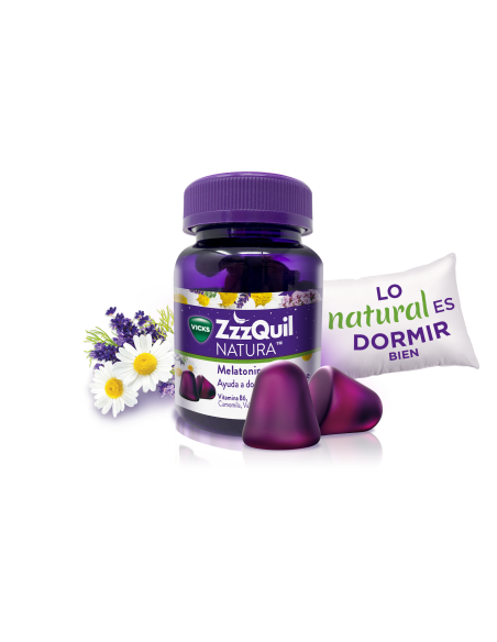 Zzzquil Natura Melatonina 30 Gominolas Sabor frutos del bosque
