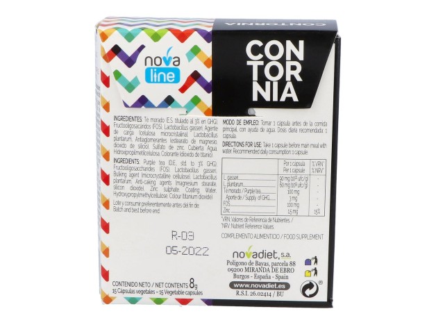Novadiet Contornia 15 Cápsulas