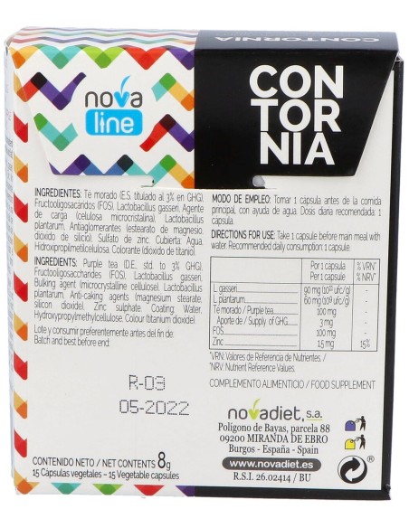 Novadiet Contornia 15 Cápsulas