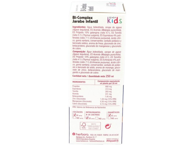 Senda Kids Bicomplex Infantil 250Ml