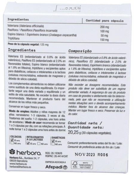 Herbora Valeriana Complex 30Caps