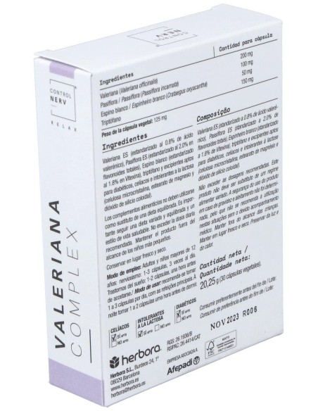 Herbora Valeriana Complex 30Caps