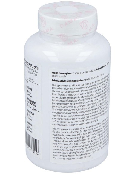 Dama Aceite De Onagra Y Vitamina E 180 Perlas