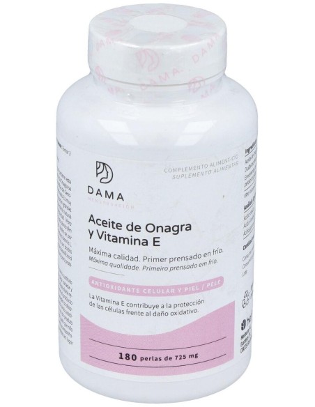 Dama Aceite De Onagra Y Vitamina E 180 Perlas