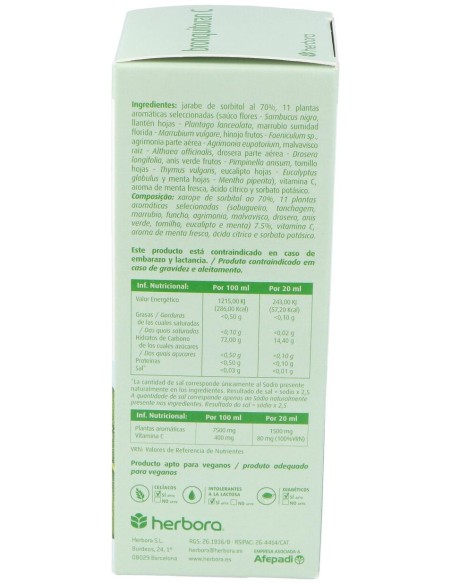 Herbora Herbora Bronquitoran Jarabe 250Ml