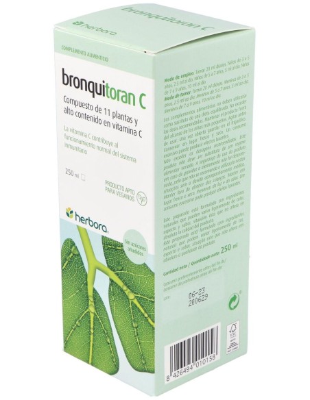 Herbora Herbora Bronquitoran Jarabe 250Ml