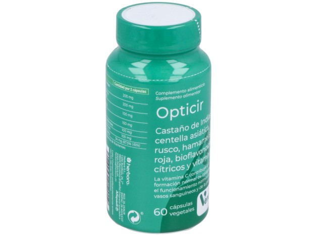 Opticir Castaño-Centella-Ruscus-Vid-Hamameli 60Cap