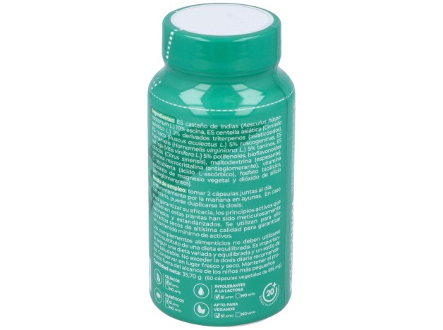 Opticir Castaño-Centella-Ruscus-Vid-Hamameli 60Cap