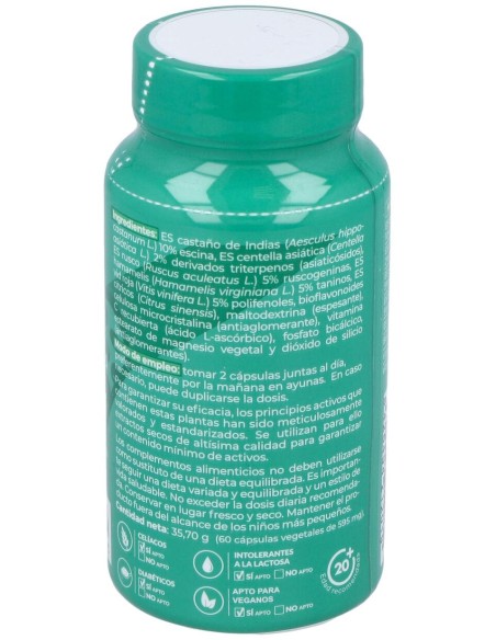 Opticir Castaño-Centella-Ruscus-Vid-Hamameli 60Cap