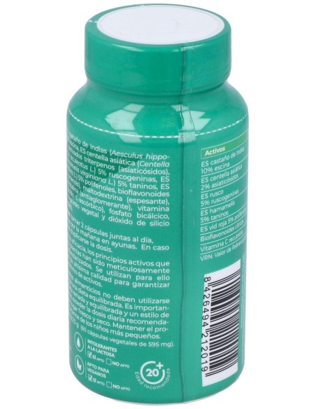 Opticir Castaño-Centella-Ruscus-Vid-Hamameli 60Cap