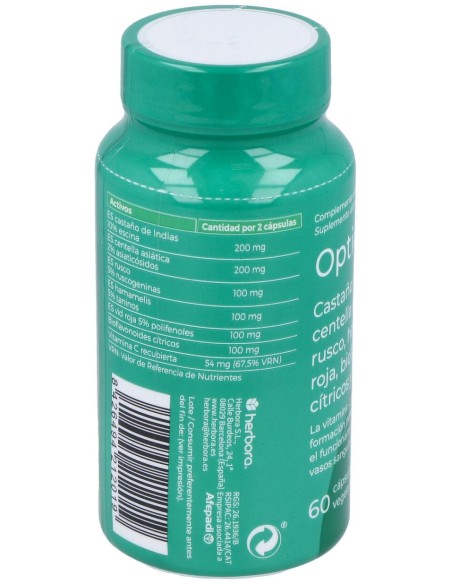 Opticir Castaño-Centella-Ruscus-Vid-Hamameli 60Cap